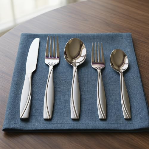 30 Piece Stainless Stee Silverware Set for 6 (Silver / 30-Piece)