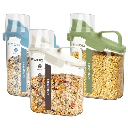 3 Pieces Cereal Containers Storage (S:3pcs(blue+white+green))