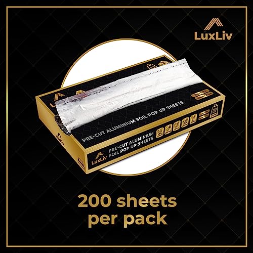 Pre Cut Aluminum Foil Sheets 200 Count