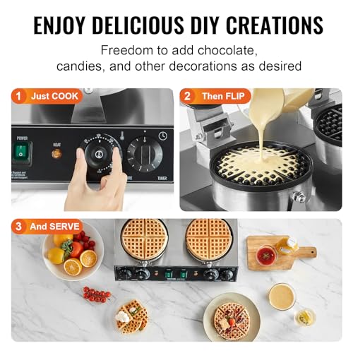 Commercial Waffle Maker (2*4Pcs)