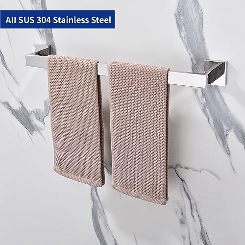 23.6 Inch Single Towel Bar Rack (Polished Chrome / 23.6-Inch)