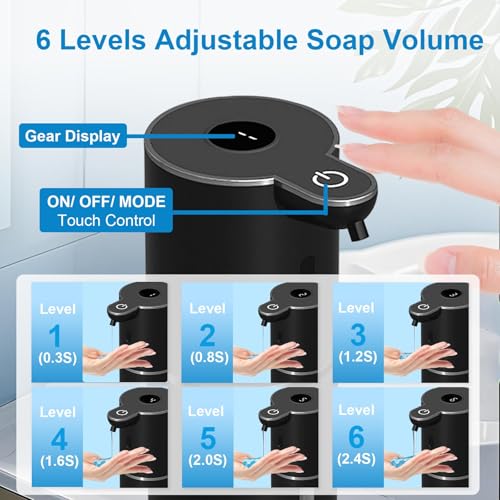2 Pack Automatic Liquid Soap Dispenser Touchless (2 Pack- Black / Liquid)