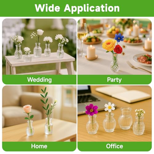 Glass Bud Vase Set of 20 Pcs