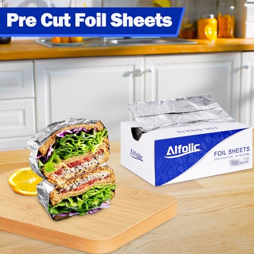 9" x 10.75" Aluminum Foil Sheets 500 count