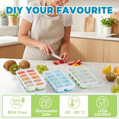 Silicone Ice Cube Tray (4 Kaki)