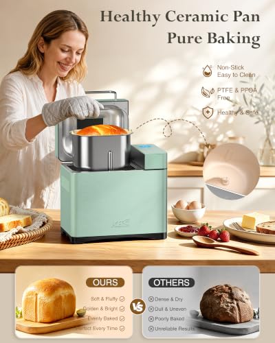 2.2LB Bread Maker (Kelly Green Stainless Steel)