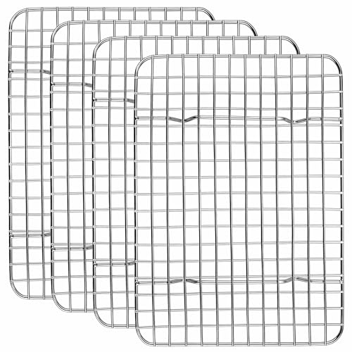 Stainless Steel Cooling Rack Set for Quarter Sheet Pan (11.75" x 9")
