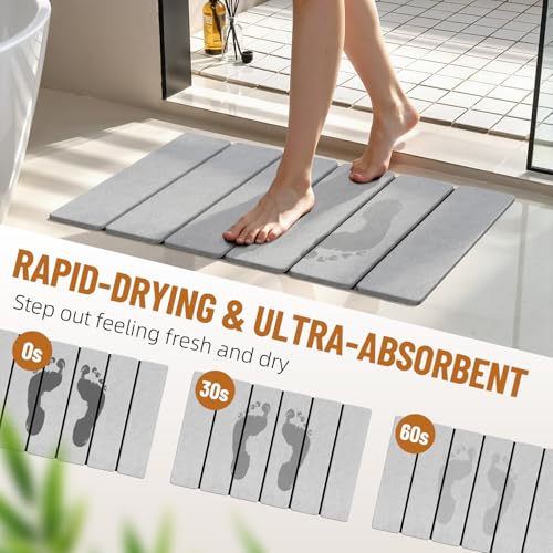Stone Bath Mat (Light Gray)