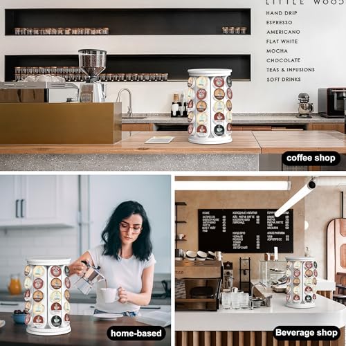 K Cup Holder Coffee Pods Holder with 40 K (White)