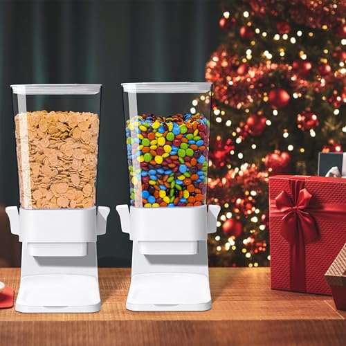 Cereal Dispenser Countertop (5L, White, 2Pc / 5L)