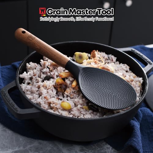Silicone Rice Paddle with Wooden Handles