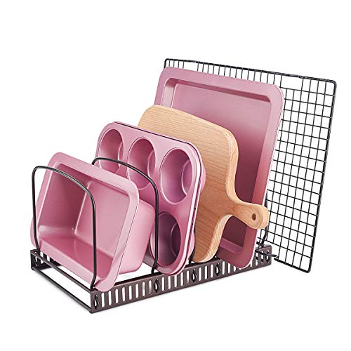 10+ Bakeware Organizer Rack for Kitchen Bakeware (Brown / Bakeware Organizer)