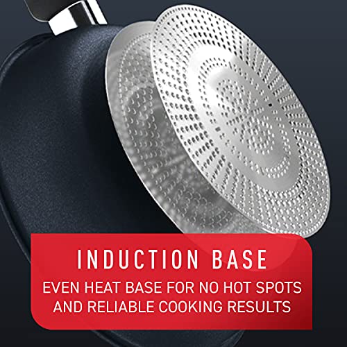 Platinum Nonstick Jumbo Cooker 5 Quart Induction Oven Broiler Safe 500F Cookware (Platinum Nonstick)