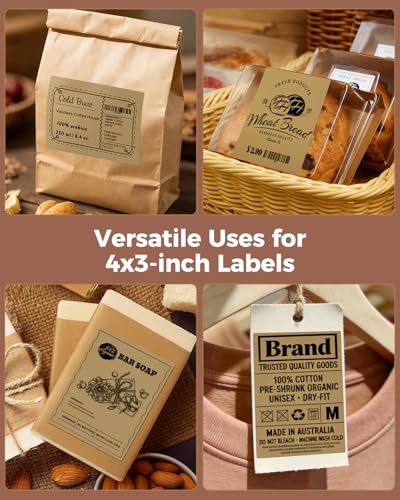 4x3 Thermal Labels (Brown / 4x3")