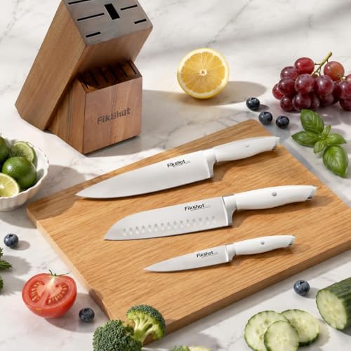 14 Piece Knife Set (White)