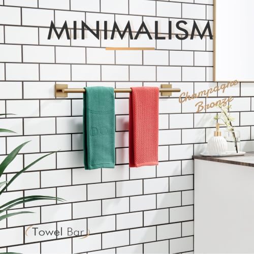Towel Bar Bathroom Towel Holder for Bath Kitchen Cabinet Towel Rails 20 Inch Champagne Bronze Stainless Steel B4005CPG (Champagne Bronze / 20-Inch)