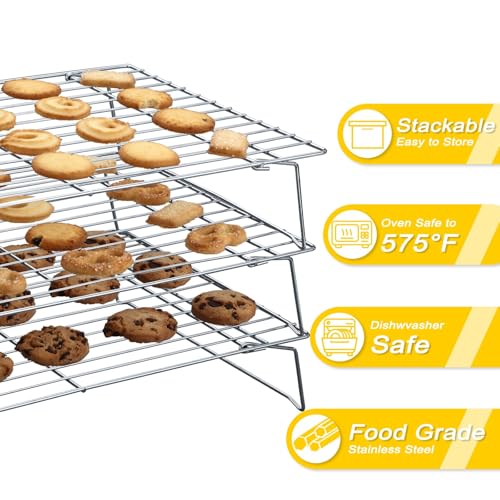 Cooling Racks (10" x 16" Silver Tall Baking Rack)