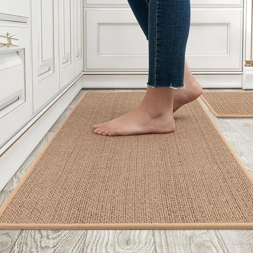 Kitchen Rug Sets and Mats Non Skid Washable (8.4 Sq Ft)