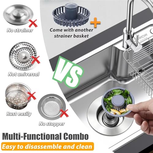 Kitchen Sink Drain Strainer (Brushed Nickel)