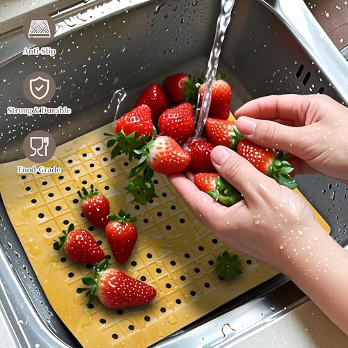 Kitchen Sink Mat (Yellow / Rectangle:12" x 10")