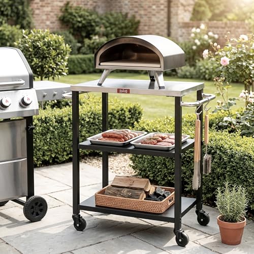 3 Tier Outdoor Grill Cart (Compact)