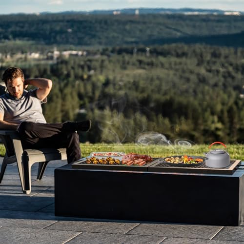Foldable Rectangular Heavy‑Duty Steel Fire Pit Cooking Grate (36 inch)