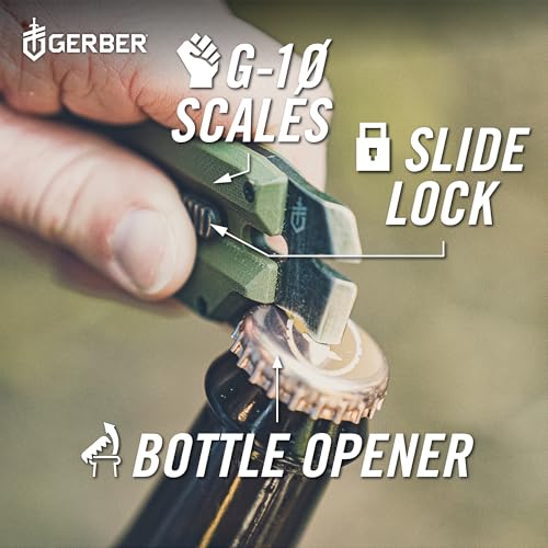 Prybrid EDC Pocket Knife Multitool 8 (Green G10 no Clip)