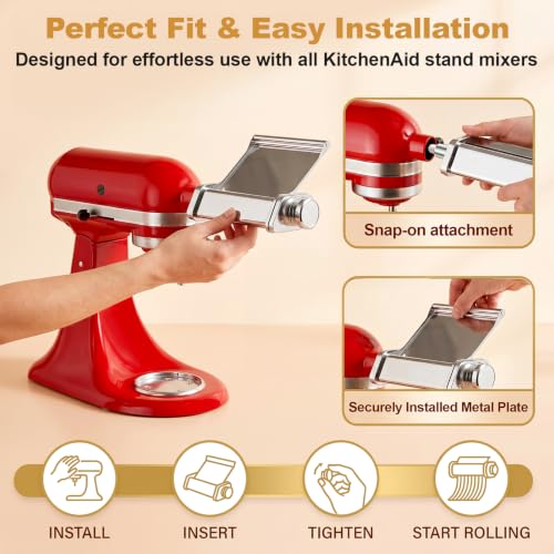 Pasta Attachment for KitchenAid (Metallic Silver Pasta Attachment)