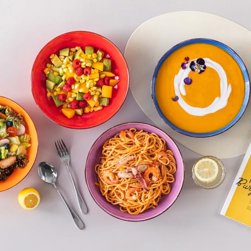 Bonita Pasta Bowls Set of 6 (Warm Color / 50 Oz)