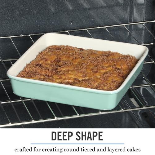 Gallen 9 Inch Square Nonstick Carbon Steel Cake Pan (Teal / 9" Cake Pan)
