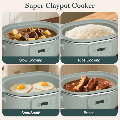 MAGNIFIQUE 4 Quart Programmable Casserole Slow Cooker (4 Quarts / Olive)