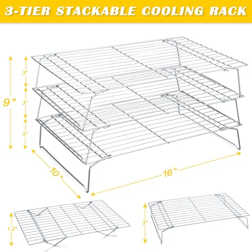 Cooling Racks (10" x 16" Silver Tall Baking Rack)