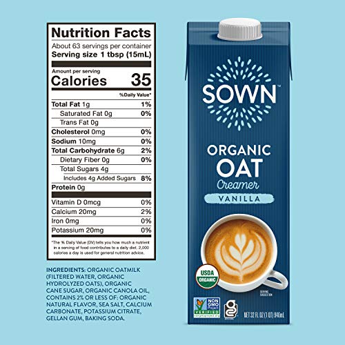 Organic Oat Creamer Vanilla (32 Fl Oz (Pack of 1))