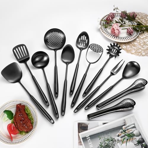 304 Stainlss Steel Matte Kitchen Utensils Set (12 Count)