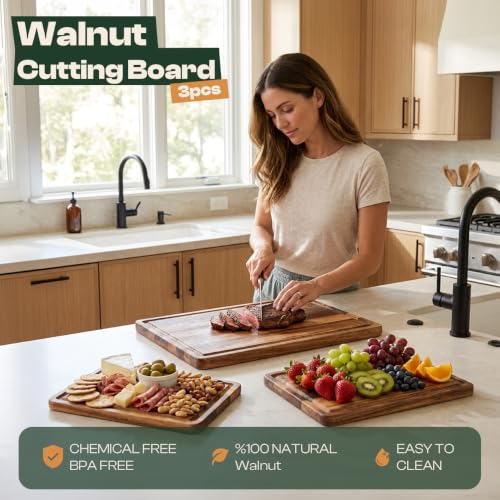 Riviera Walnut Cutting Board Set of 3 (Set of 3)