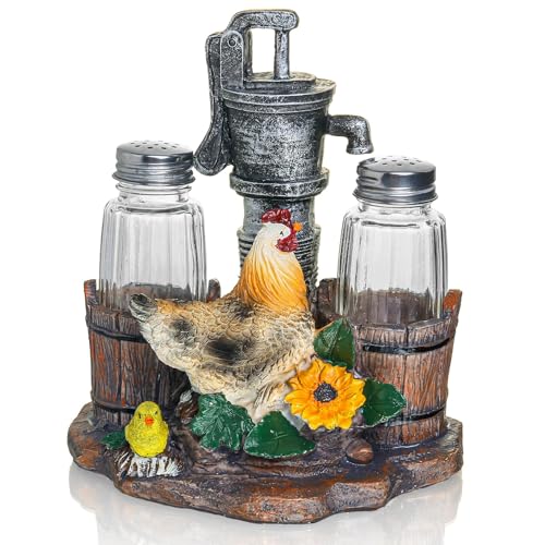 Rooster & Chick Salt & Pepper Shaker Set (FarmHenWell)
