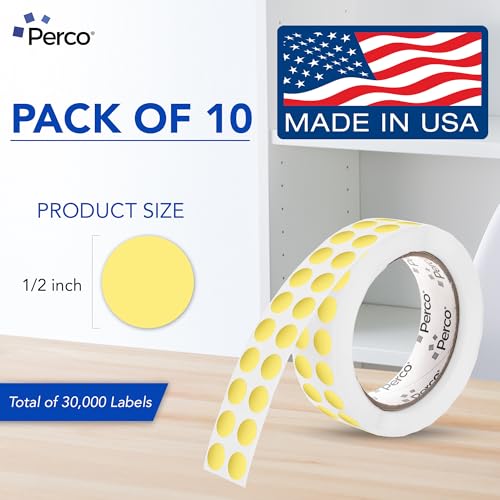 Metallic Gold Perforated Round Circle Dot Sticker 1 (Metallic Gold / 0.5 Inch)