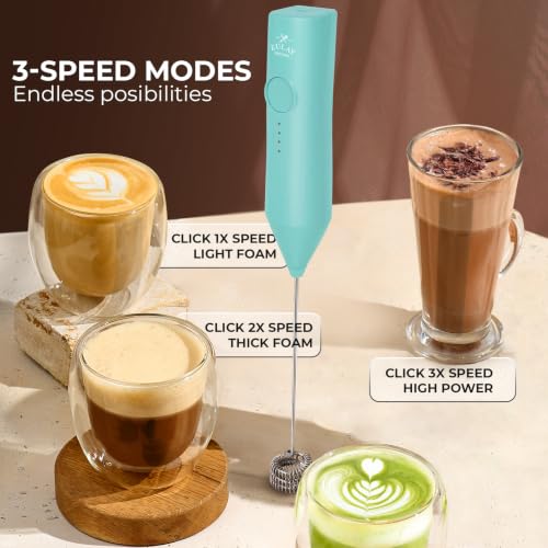 Rechargeable Milk Frother Handheld (ZK Dynamic Tornado Mint / Rechargeable Z1 Motor Max)