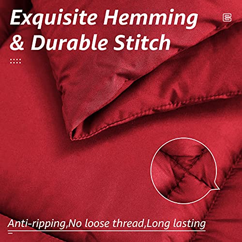 All Season Full Size Bed Comforter (Red / Full（82*86）)