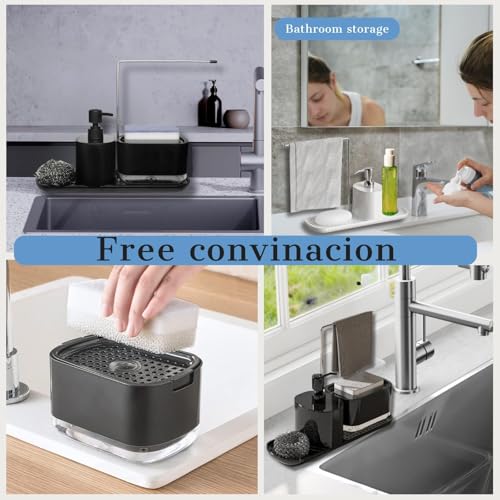 Kitchen Soap Dispenser Set with Sink Caddy