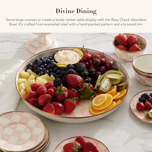 Enamel Abundant Bowl (Rosy Check)