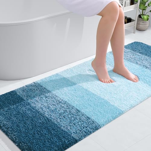 Bathroom Runner Rug 59x24 (59" X 24" / Peacock Blue)