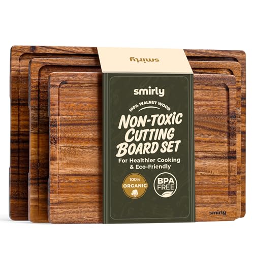 Walnut Cutting Board (Dark Brown / 3-Piece)