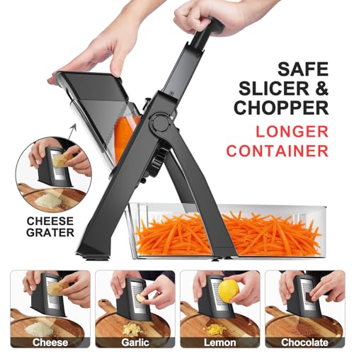 Mandoline Slicer for Kitchen (S4 Black)