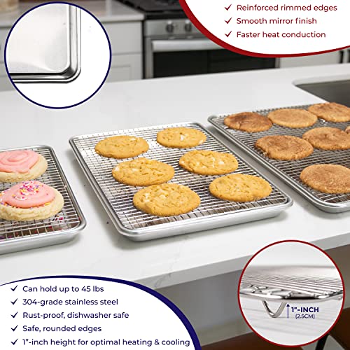 Half Sheet Baking Pan and Rack Set Warp (2 Count)