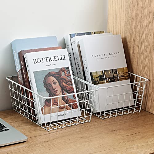 11" Upright Freezer Storage Baskets (White / 11"-4Pack)