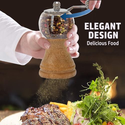 Salt and Pepper Grinder Set (Wood-5in)