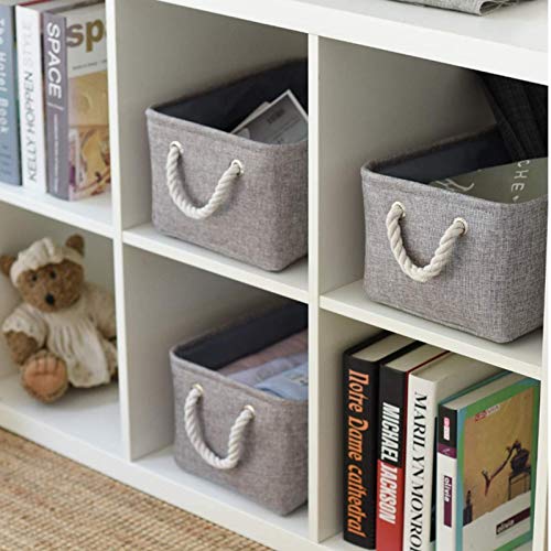 Storage Bins for Organization (Grey / Large-3 Pack)