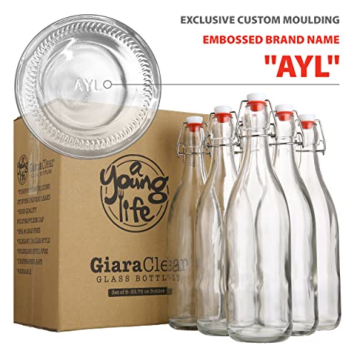 Flip Top Glass Bottle [1 Liter (33)