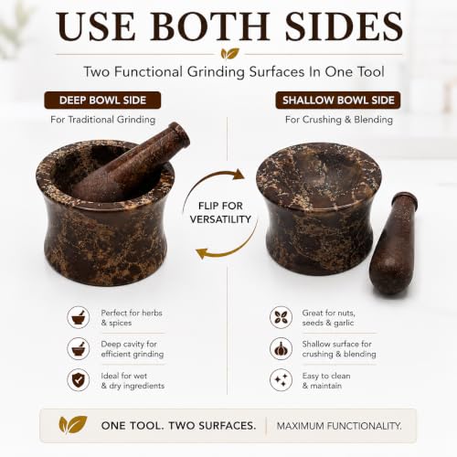 Mortar and Pestle (Dual Side Rustic)
